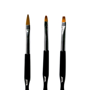 Pinceau à ongles double embout en nylon, pinceau plat pour gel, stylo de peinture acrylique pour la décoration de la manucure - Product Image 2