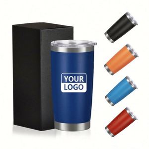 แก้วมัคสแตนเลสเก็บความร้อน พิมพ์ลายโลโก้ตามสั่ง สำหรับคริสต์มาส เหมาะสำหรับกาแฟ แคมป์ปิ้ง และการเดินทาง - Product Image 1