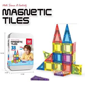 Set di 60 Blocchi Magnetici in Plastica, Tema Animali e Natura, Giocattoli Educativi STEM per Bambini, Gioco Montessori - Product Image 1