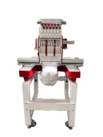 Mini machine à broder numérique à plat avec configuration multi-aiguilles pour la création de monogrammes sur serviettes et tissus cadeaux pour ateliers de démarrage