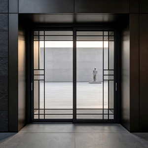 Puerta Corredera de Vidrio con Marco Ultra Delgado y Aislamiento Térmico Deioux, Precio de Mayoreo Directo de Fábrica - Product Image 1