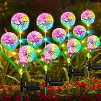 Lampu Dekoratif LED Tahan Air Tenaga Surya Bentuk Bunga Dandelion untuk Dekorasi Halaman Belakang & Taman Luar Ruangan