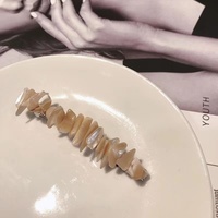 Q & Y – épingles à cheveux en métal pour femmes, Style Baroque, nouvelle coquille de pierre naturelle Za, Barrettes de cheveux en cristal en pierre naturelle faites à la main pour dames