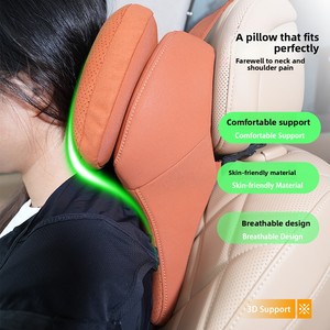 The New Second-Generation Car Headrest Neck Pillow with <b>Yacht</b> Suede and Memory Foam for Tesla/Xiaomi Vehicles - Product Image 4