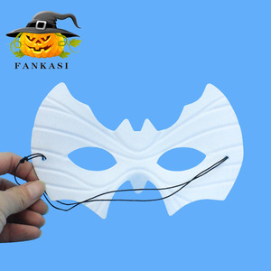 Máscara de Ojos de Murciélago para Halloween, Accesorio de Disfraz de Media Cara, Tela Lisa, para Fiestas - Product Image 4