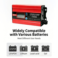 Contrôleur solaire MPPT abaisseur de tension 12A 25A 700W 1400W pour recharge de véhicules électriques, compatible batteries au plomb-acide et au lithium LiFePO4 48V/60V/72V