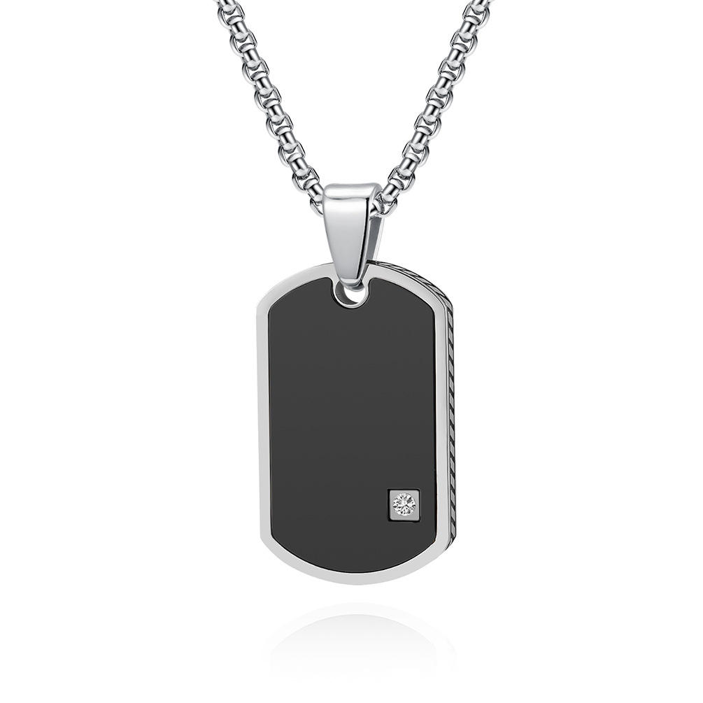 Black Single Pendant Without Chain