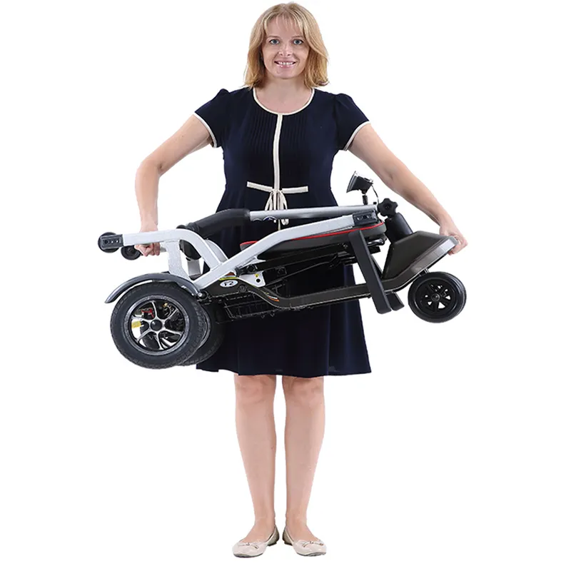 Portable Lightest 4 Wheel Foldable Electric Mobility Scooters for Disabled Elderly
