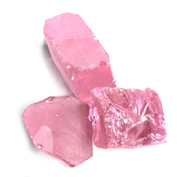 Starsgem zircon cubique rugueux rose et blanc couleur non coupée synthétique cz pierre précieuse en vrac