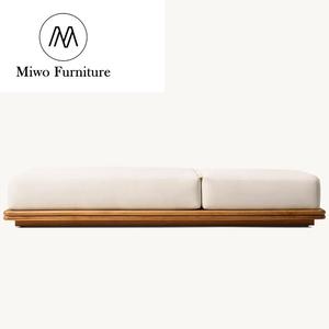 Ensemble canapé-lit simple imperméable et crème solaire pour loisirs de plein air <span class=keywords><strong>en</strong></span> <span class=keywords><strong>teck</strong></span> cour hôtel villa patio <span class=keywords><strong>piscine</strong></span> - Product Image 2