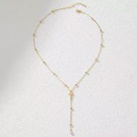 Collier Pendentif Cœur Croix Moderne en Acier Inoxydable, Chaîne de Clavicule Minimaliste et Délicate pour Femme, Bijoux Étanche, Vente en Gros