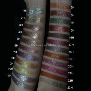Grosir palet rias wajah DIY 6 warna Perona mata Glitter Vegan palet Eyeshadow metalik berlian berkilau Pan 26mm - Product Image 3