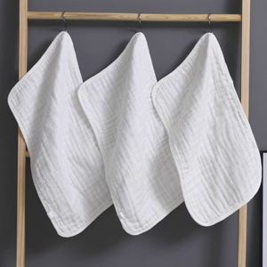 Toalla de Baño Facial para Bebé de 6 Capas de Algodón, Paño de Regurgitación Liso de Alta Densidad, 25*50cm, Extra Absorbente y Suave - Product Image 2