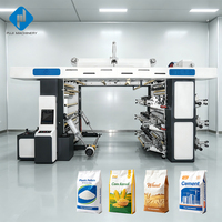 Machine d'impression flexographique automatique à 6 couleurs avec transmission à engrenages hélicoïdaux pour la production durable de sacs en plastique grand format