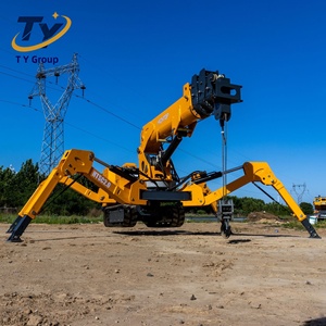 HTSC2 0 2 Ton Hydraulic Spider <b>Crane</b> Mini Crawler <b>Crane</b> Glass Installation Construction Equipment - Product Image 4