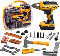 Juego de Herramientas de Juguete para Niños EPT, Kit de Construcción de Juego de Imitación, Caja de Herramientas con Taladro Electrónico, Martillo, Destornillador y Llave Inglesa