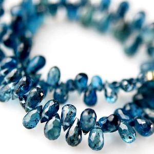 Kyanite TEAL Indigo ลูกปัดพลอยเจียระไนแบบเหลี่ยมเพชรพลอยขนาด8มม. ทำจากธรรมชาติราคาขายส่งต่อเส้น - Product Image 4