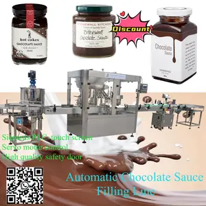 YB-JX4 Servo Drive Controle Roterende Kwab Pomp Chocolade Mousse Rundvlees Saus Vulling Capping Machine