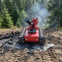 Robot de lutte contre les incendies à débit élevé, canon à eau mobile sur chenilles, système de lutte contre les incendies d'usine, système de lutte contre les incendies d'urgence, fonctionnement facile