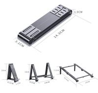 Petite taille métal aluminium pliable support pour ordinateur portable Portable tablette support pour ordinateur portable bureau support pour téléphone portable pour Macbook Air iPad