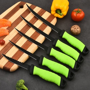 Cuchillo de Pesca y Camping, Hoja de Acero Inoxidable con Punta Caída, Mango de Plástico, Grosor de 2mm, Multiusos - Product Image 3