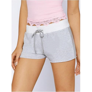 Pantaloncini Corti Estivi di Alta Qualità con Grafiche Personalizzate a Vita Bassa in Cotone per Allenamento e Sport per Donne - Product Image 2