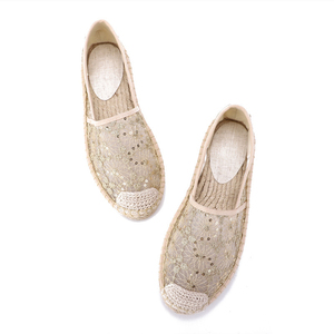 Espadrillas personalizzate <span class=keywords><strong>in</strong></span> tela <span class=keywords><strong>blu</strong></span> ciabatte da <span class=keywords><strong>donna</strong></span> con tacco piatto ricamato espadrillas con zeppa <span class=keywords><strong>pantofole</strong></span> di peluche da <span class=keywords><strong>donna</strong></span> - Product Image 3