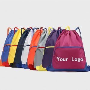 Mochila Oxford de gran capacidad, bolsa ligera impermeable con cordón para gimnasio, mochila de día, reutilizable, para viajes y deportes, con bolsillo - Product Image 1