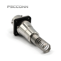 Connecteur circulaire PSCCONN série FQN 2 4 9 14 26 32 broches, prise et fiche aviation étanches IP67, boîtier en alliage d'aluminium