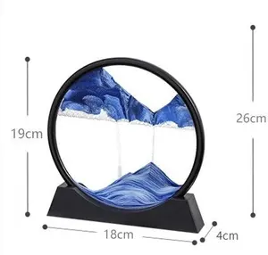 Trang trí nhà 7 inch 3D đồng hồ cát sơn phòng khách Món quà sáng tạo trang trí món quà sinh nhật