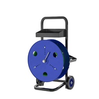 Chariot de cerclage industriel robuste à batterie, distributeur de sangles en acier durable pour l'emballage en entrepôt
