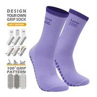 Fabricants de chaussettes de Pilates antidérapantes, design personnalisé, chaussettes de yoga mi-mollet pour femmes, antidérapantes, écologiques, chaussettes de Pilates à logo personnalisé