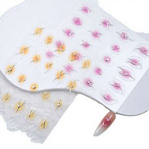 Feuilles d'autocollants pour ongles de Noël personnalisées, formes variées, imperméables, en PET 3D, pour salon de beauté des ongles - Product Image 1