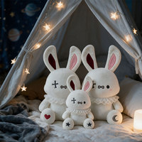 Peluche Lapin Personnalisable avec Logo, Douce et Rembourrée, Plusieurs Couleurs Disponibles, Décoration Maison, Cadeau pour Acheteurs en Gros