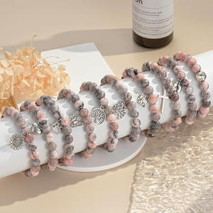 Браслет из натурального камня и дерева жизни - Product Image 1