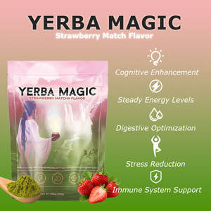 Mélange de boisson énergisante personnalisé pour stimuler le cerveau - Yerba Mate & Champignons Nootropiques avec Prébiotiques et Probiotiques pour la santé digestive - Product Image 2