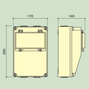 Oem ABS không thấm nước công nghiệp đa cắm ổ cắm kết hợp hộp phân phối điện hộp - Product Image 2