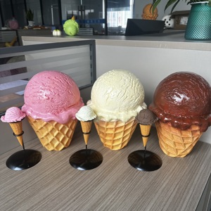Ornement créatif en forme de cuillère à glace de 11 pouces, mignon, en PVC, pour ranger les pièces de monnaie, cadeau pour enfants, tirelire, modèle alimentaire de Noël - Product Image 4