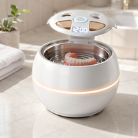 Nettoyeur de prothèses dentaires et de gouttières de nuit à ultrasons UV 200 ml en ABS 38K-48K, mini appareil domestique pour prothèses dentaires, gouttières d'alignement et gouttières de nuit - Vente en gros