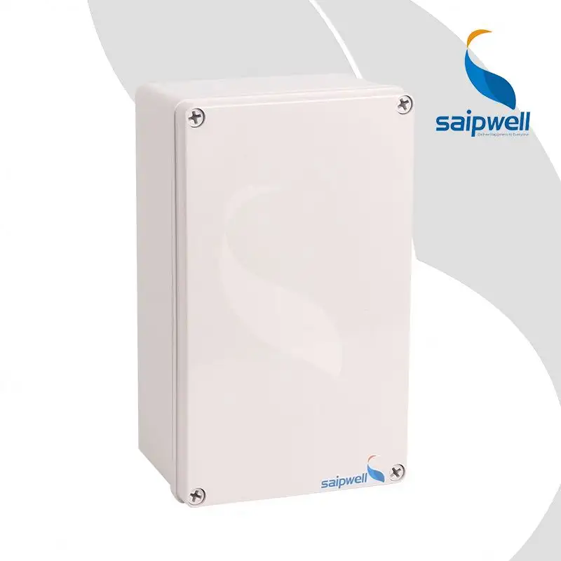 Saipwell 150*250*100mm açık hava IP66 duvara monte vidalı kapaklı elektrikli plastik güç kaynağı muhafazası