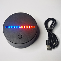 Base de veilleuse 3D directe d'usine, lampe à LED acrylique RVB tactile et à télécommande avec base rechargeable USB pour lampe de table bricolage