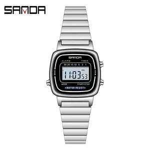 Reloj Digital SANDA 6053 de Lujo y Elegante para Mujer, Reloj de Pulsera Deportivo con Pantalla LED Resistente al Agua, Relojes Para Mujer - Product Image 2