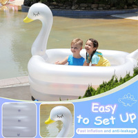 Piscine gonflable pour enfants en forme de canard, en PVC, épaissie et résistante à l'usure, pour les activités de natation et de baignade