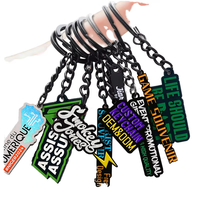 Porte-clés Kawaii Kpop de luxe en acier inoxydable avec logo personnalisé, clavier en métal, porte-clés mignon personnalisé Anime