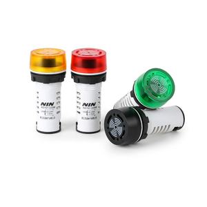 ไฟเตือนกระพริบ LED สีแดง22มม. 24V สัญญาณเตือน ac/dc 24V สำหรับแผงควบคุมไฟฟ้ากระพริบ Buzze - Product Image 3