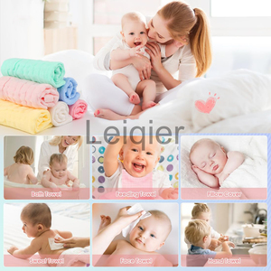 Toalla de Algodón Puro con Logotipo Personalizado, Toallas Coloridas para Bebés, Toalla de Mano de Tela Suave, Toalla Facial de Seersucker para Recién Nacidos y Niños - Product Image 3