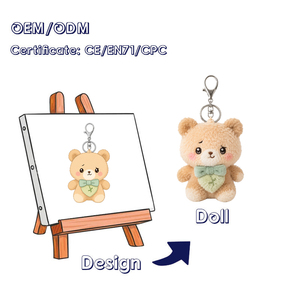 Porte-clés en peluche monstre mignon, jouets en peluche ours, porte-clés personnalisé <span class=keywords><strong>Kawaii</strong></span>, clip <span class=keywords><strong>dessin</strong></span> animé, peluches douces, <span class=keywords><strong>cadeau</strong></span> pour enfants - Product Image 1