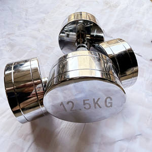 Palestra <span class=keywords><strong>Fitness</strong></span> 15KG 50KG set di manubri placcati oro acciaio cromato - Product Image 2