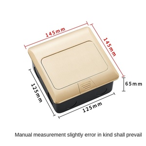 Power Outlet Floor Socket Box Aluminium Alloy,with Two EU Socketstainless Steell Slow Damping Pop up Floor Socket - Product Image 4