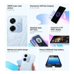 Telefono Cellulare Red mi 13X Android con Lunga Durata della Batteria Supporta la Ricarica Rapida 33W - Product Image 2